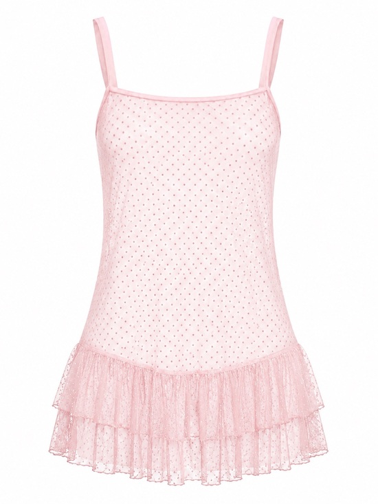 wild fable Other - Wild Fable Pink Lace Ruffle Chemise - Women Intimates